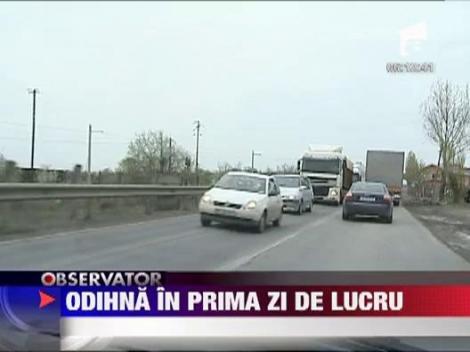 Muncitorii care ar trebui sa reabiliteze Centura Capitalei au intrat in vacanta