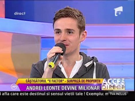 Andrei Leonte a primit premiul X Factor de 200.000 de euro