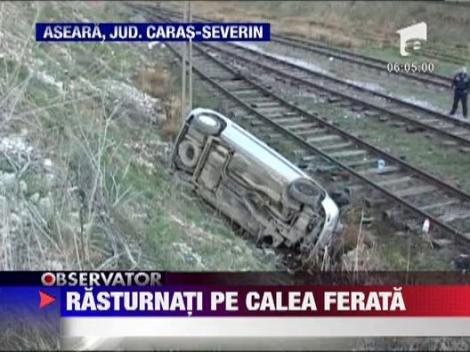 Doi tineri din Resita s-au rasturnat peste calea ferata