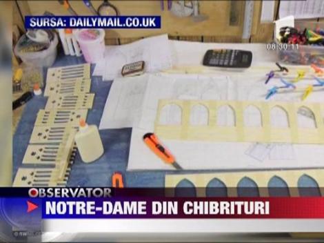 Catedrala Notre Dame din Paris, construita din chibrituri