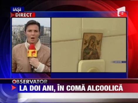 Un copil de numai doi ani a ajuns la spital in coma alcoolica