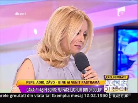 Dedicatia lui Adrian pentru Pepe si Oana