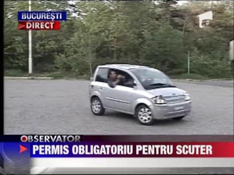 Permis obligatoriu pentru scuter