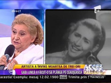 Gabi Lunca a facut-o sa planga pe Elena Ceausescu