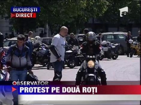 Motociclistii protesteaza in Bucuresti