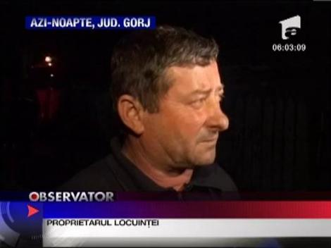 Incendiu violent in Gorj