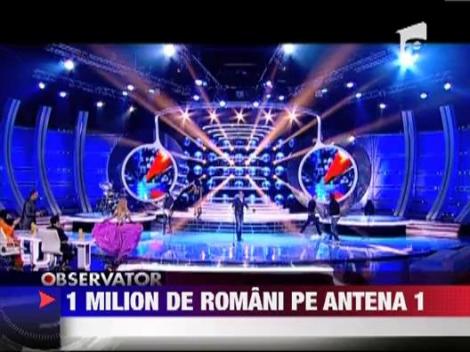 1 milion de oameni au urmarit Antena1