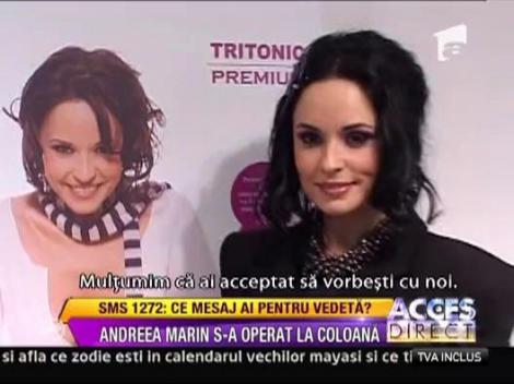 Andreea Marin s-a operat la coloana