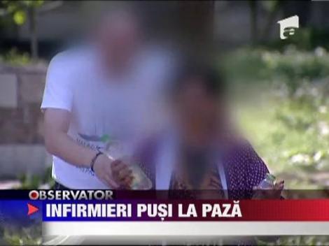 Infirmieri pusi la paza