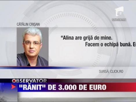 Catalin Crisan a pierdut 3 mii de euro din cauza accidentului rutier