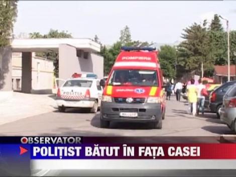 Dambovita: Politist batut si injunghiat in fata casei