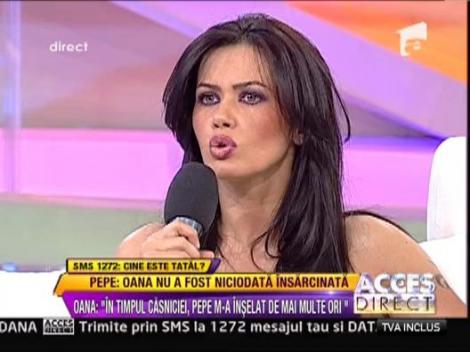 Oana: "In timpul casniciei, Pepe m-a inselat de mai multe ori"