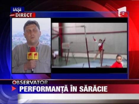 Campioana nationala de gimnastica, mananca de la cantina de ajutor