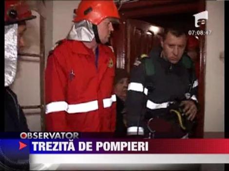 Locatara somnoroasa, trezita de pompieri