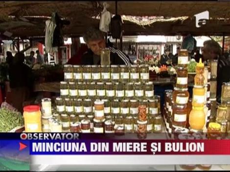 Mierea de albine si bulionul, cele mai contrafacute alimente de pe piata