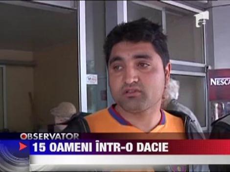 A inghesuit 15 oameni intr-o masina de cinci locuri