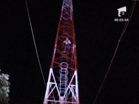 Protest la inaltime azi-noapte in gara din Targoviste