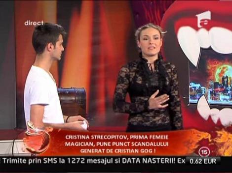 Cristina Strecopitov, numar de mentalism de senzatie