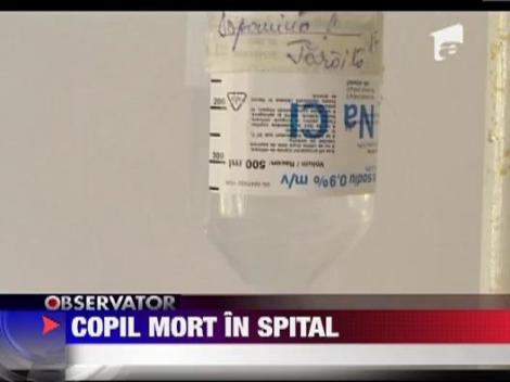 Copil mort in spital