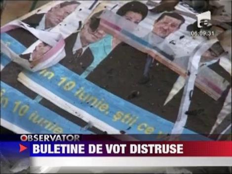 Buletine de vot, distruse de incendiu
