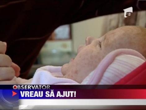 Vreau sa ajut! Ioana Steliana are trei luni si sufera de o boala genetica rara si grava