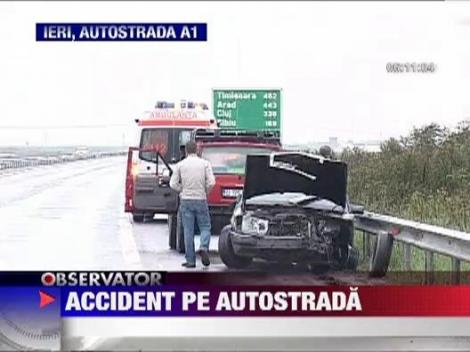 Accident spectaculos pe autostrada Bucuresti - Pitesti