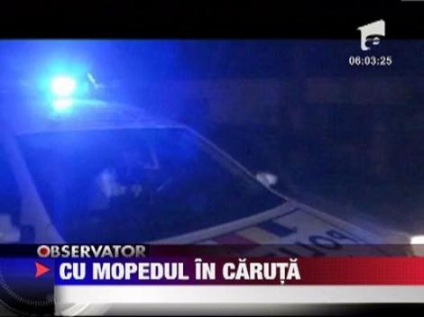Cu mopedul in caruta