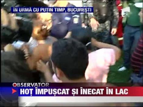 Un hot impuscat de politie s-a inecat in Lacul Plumbuita!