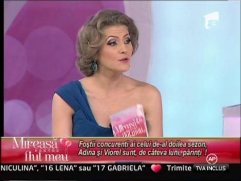 Fostii concurenti Adina si Viorel, in platoul emisiunii "Mireasa pentru fiul meu"