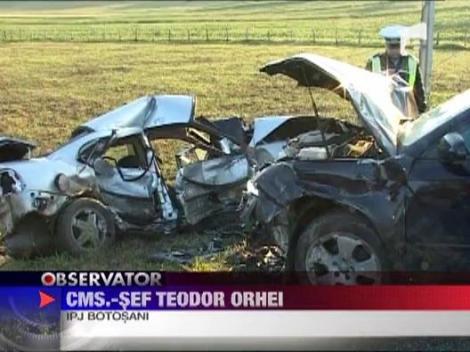 Accident rutier in Botosani: doi morti si un ranit grav