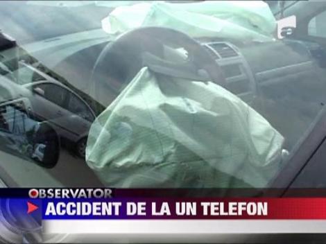 Accident de circulatie din cauza unui telefon