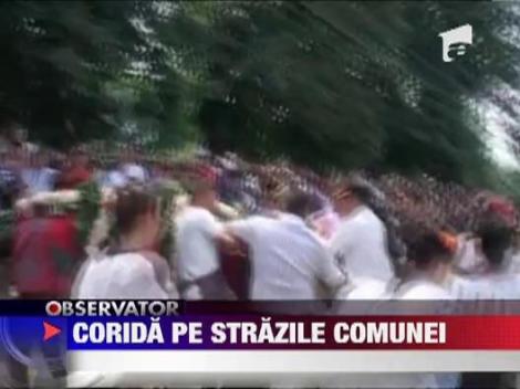 Corida pe strazile unei comune de langa Dej