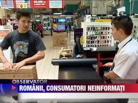 Romanii, consumatori neinformati