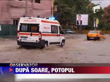 Suvoaie puternice au maturat strazile si bulevardele din Tulcea