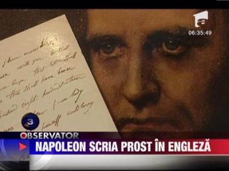 Napoleon Bonaparte scria prost in engleza