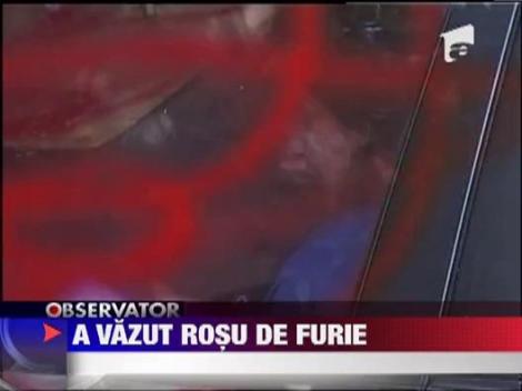 Si-a gasit masina transformata intr-un graffiti pe patru roti