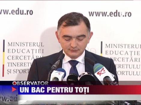 Liviu Pop: "Gradul de dificultate al testelor de la BAC va fi la fel ca in 2011"
