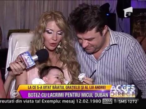 Imagini inedite de la botezul lui Armin, fiul lui Andrei Duban