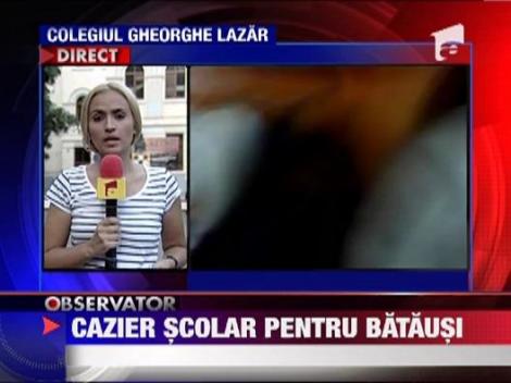 Cazier scolar pentru elevii batausi