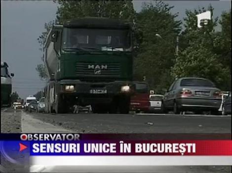 O parte dintre principalele bulevarde din Bucuresti, sensuri unice