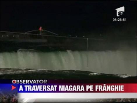 A reusit sa traverseze pe o franghie Cascada Niaga
