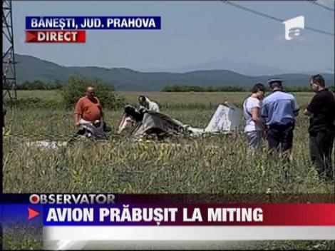 Avion prabusit in apropiere de Campina