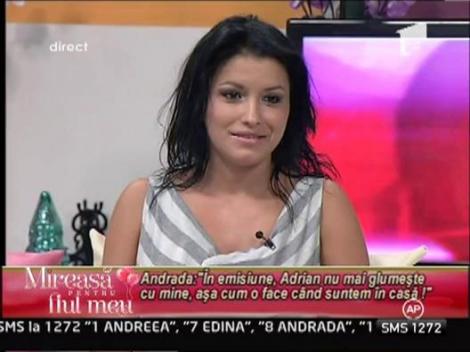 Andrada: "Am stabilit cu Adrian sa ne evitam, dar observ ca inca ma implica in discutii"