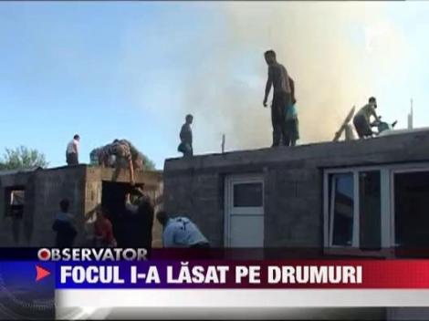 Bistrita-Nasaud: Familie lasata pe drumuri de un incendiu