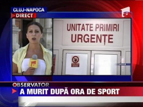 O eleva din Salaj a murit, dupa ce a lesinat in timp ce sustinea proba de rezistenta la ora de sport