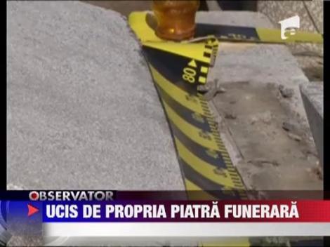 Accident teribil intr-un cimitir din Timisoara: Barbat  gasit strivit sub propria-i piatra funerara!