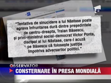 Consternare in presa mondiala dupa incercarea de sinucidere a lui Adrian Nastase
