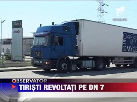 Revolta soferilor de TIR, pe Drumul National 7