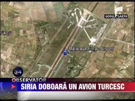 Un avion militar turcesc a fost doborat in Siria