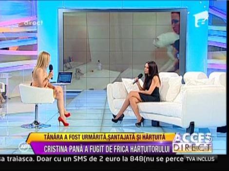 Cristina Pana si-a parasit locuinta de frica hartuitorului